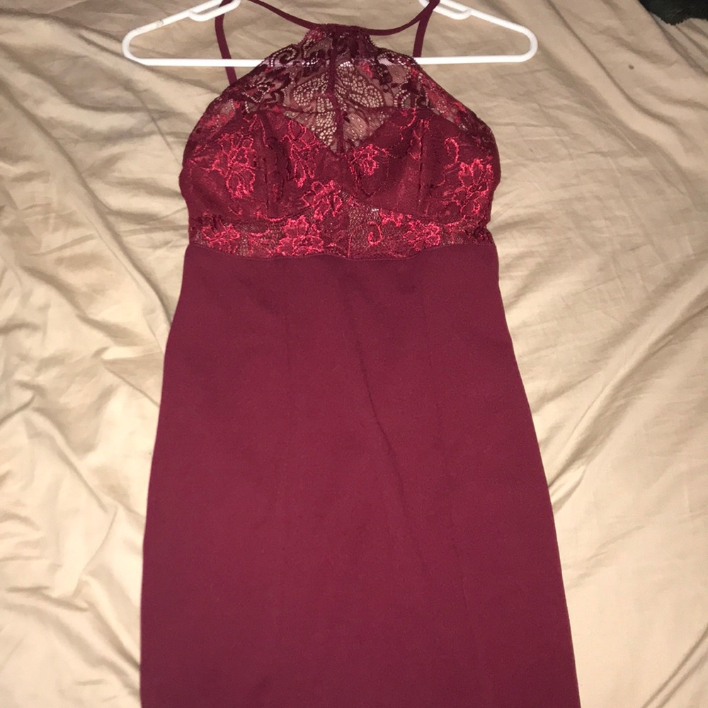 Windsor partially lace short dress